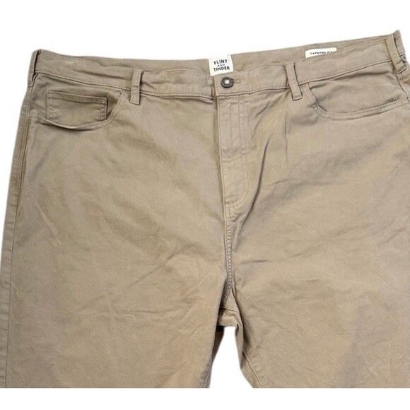 Flint and Tinder 365 Tapered Fit Beige 5 Pocket Pants Men’s Size 44 x 30 - Picture 2 of 9